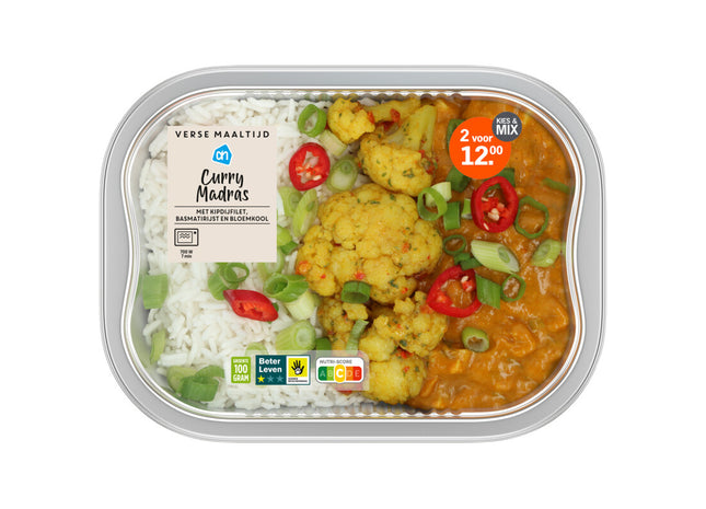 Verse maaltijd curry madras