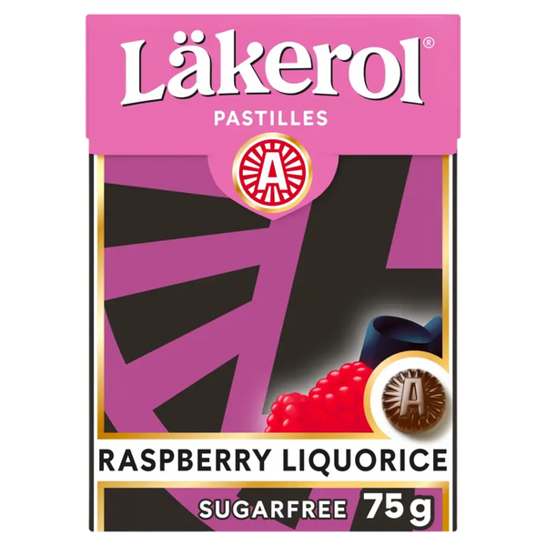 Läkerol Pastilles raspberry liquorice