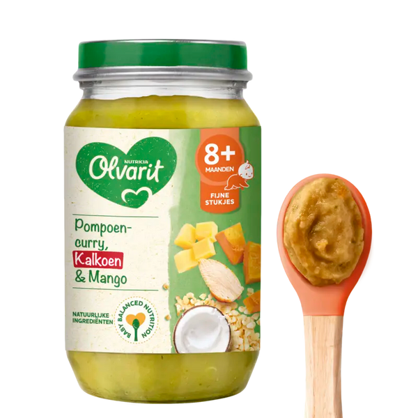 Olvarit Pumpkin Curry Turkey Mango 8m+