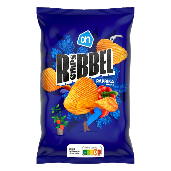 Rippled chips paprika