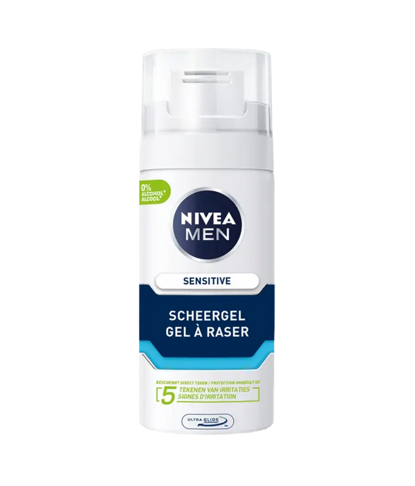 NIVEA Men shaving gel sensitive 0% alcohol