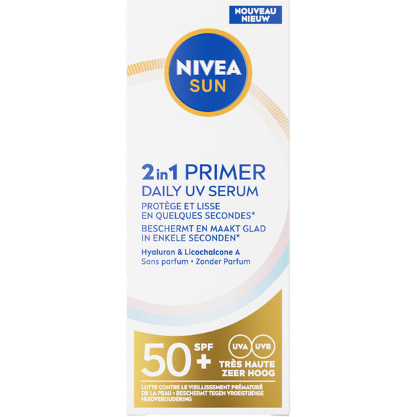 Nivea Sun 2 in 1 primer daily UV serum spf50+