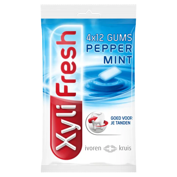 XyliFresh Pfefferminz Kaugummi zuckerfrei 4er-Packung