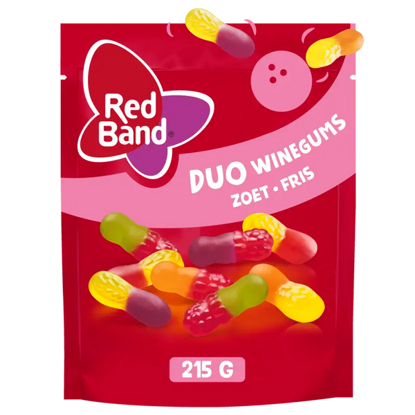 Red Band Duo winegums zoet fris