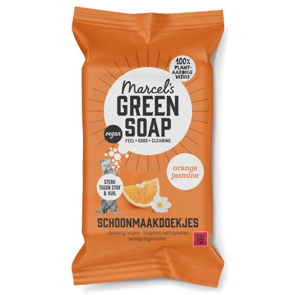 Marcel's Green Soap Hygienic wipes orange & jasmine