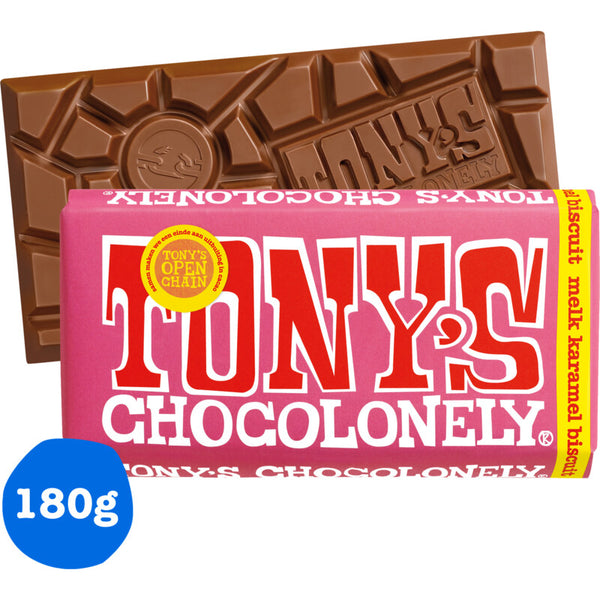 Tony's Chocolonely Bar milk caramel biscuit