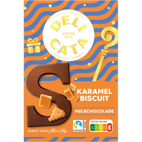Delicata Chocoladeletter melk karamel biscuit