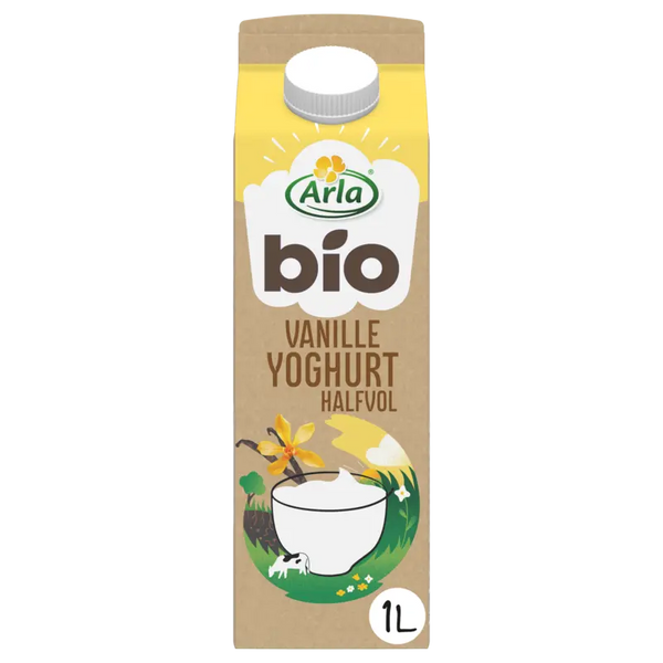 Arla Organic vanilla yogurt semi-skimmed
