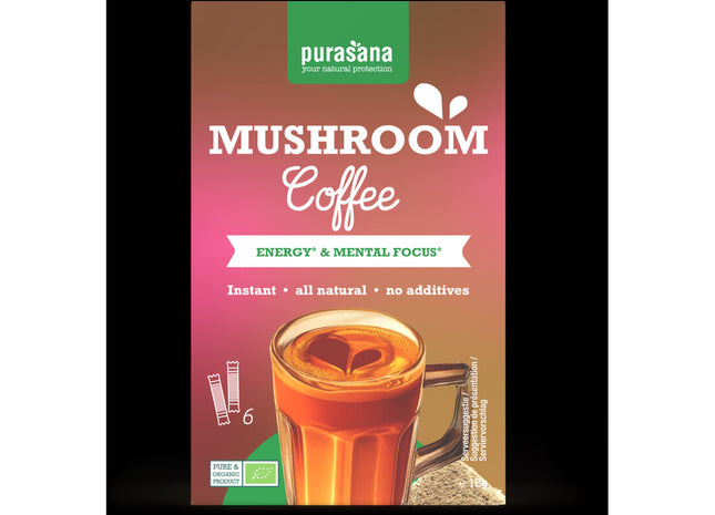Purasana Mushroom coffee oploskoffie