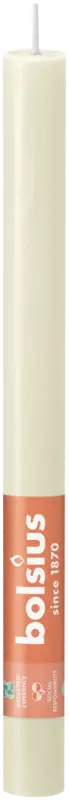 Bolsius Rustic Dinner Candle Ivory 27cm