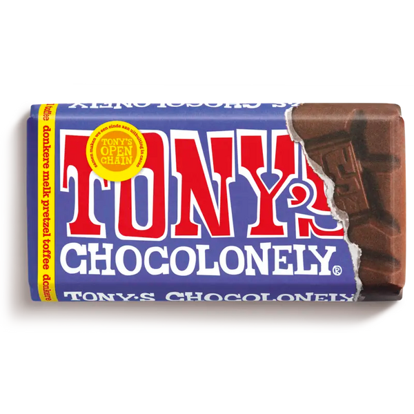 Tony's Chocolonely Riegel dunkle Milch Pretzel Toffee