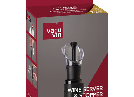 Vacu Vin Wine server & stopper zwart