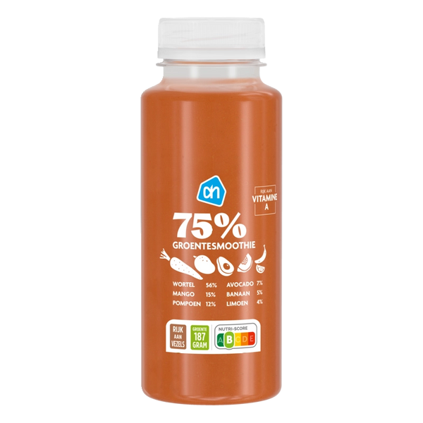 75% vegetable smoothie carrot mango