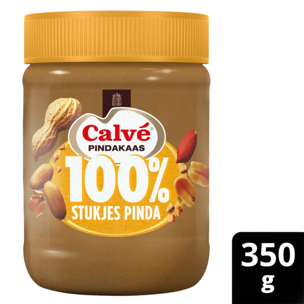 Calvé 100% stukjes pinda pindakaas