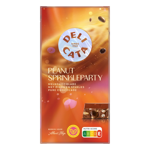 Delicata Reep peanut sprinkleparty melkchocolade