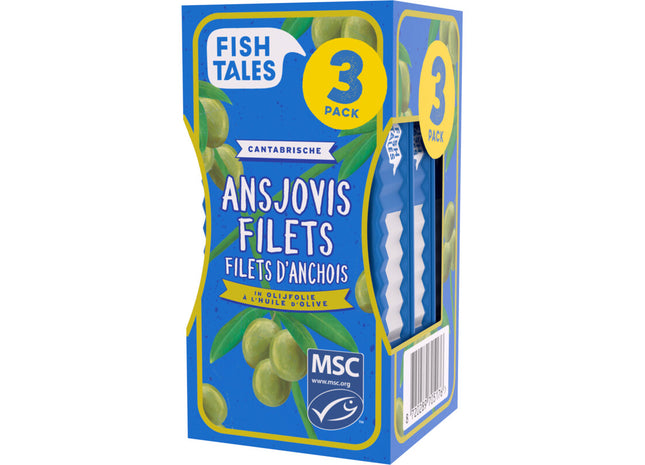 Fish Tales Ansjovisfilets in olijfolie 3-pack