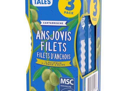 Fish Tales Ansjovisfilets in olijfolie 3-pack