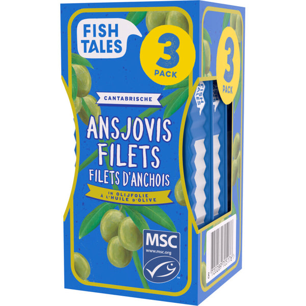 Fish Tales Ansjovisfilets in olijfolie 3-pack