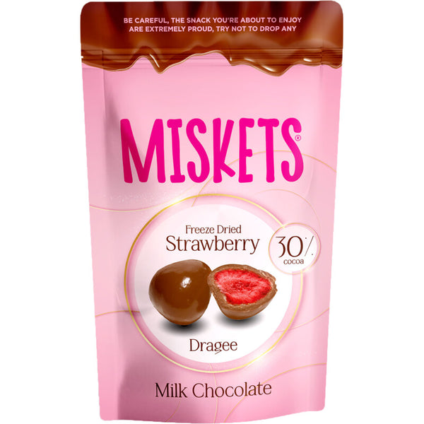 Miskets Melk chocolade aardbei