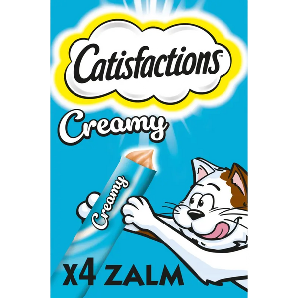 Catisfactions Katzensnack cremig mit köstlichem Lachs Geschmack