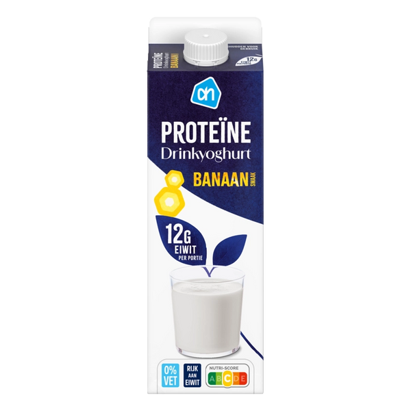 Protein yogurt drink banana flavour