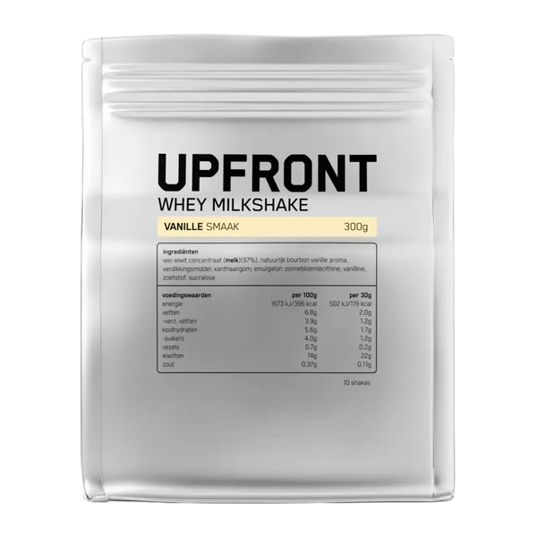 Upfront Whey vanilla milkshake