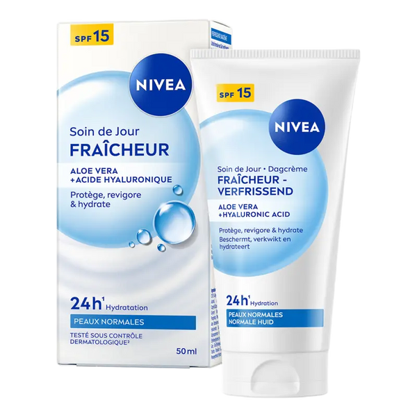 NIVEA Feuchtigkeitsspendende Tagescreme LSF15 für normale Haut