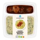 Mashed potato stew with cauliflower and broccoli