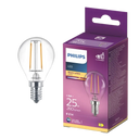 Philips LED filament globe clear E14 25W