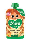 Olvarit Quetschobst Aprikose Banane Getreide ab 12 Monaten