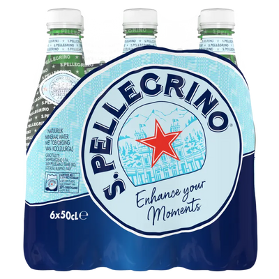 Bottles of water (carbonated)