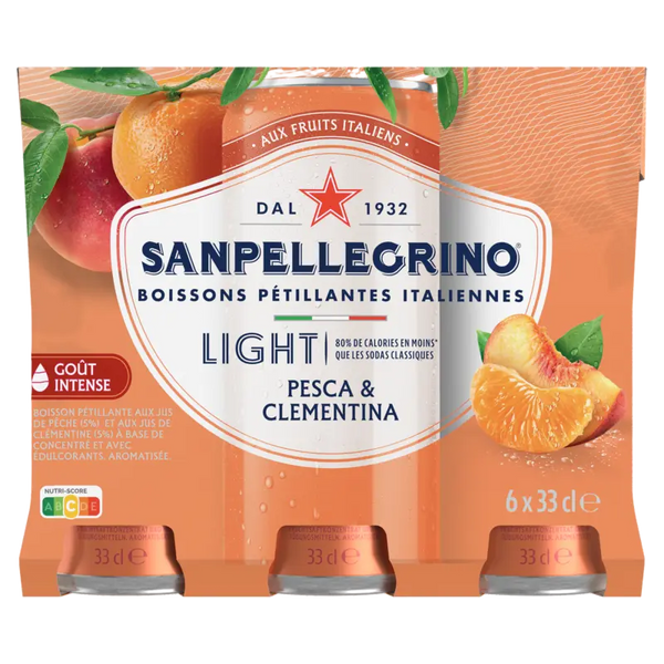 S. Pellegrino Pesca und Clementina Light 6er-Pack