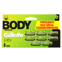 Gillette Labs Body + Intimate 8 Ersatzklingen