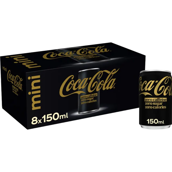 Coca-Cola Zero caffeine-free zero sugar mini 8-pack