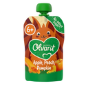 Olvarit Quetschobst Apfel, Pfirsich, Kürbis ab 6 Monaten