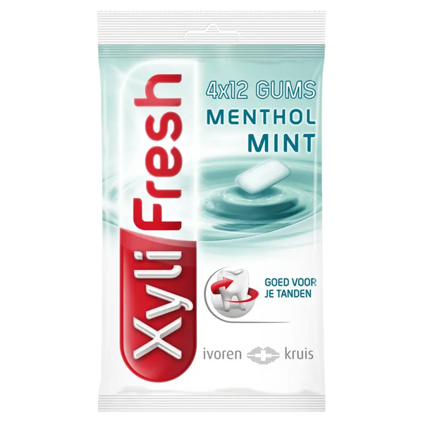 XyliFresh Mentholmint chewing gum sugar-free 4-pack