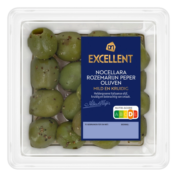 Excellent Nocellara-Oliven mit Rosmarin und Pfeffer