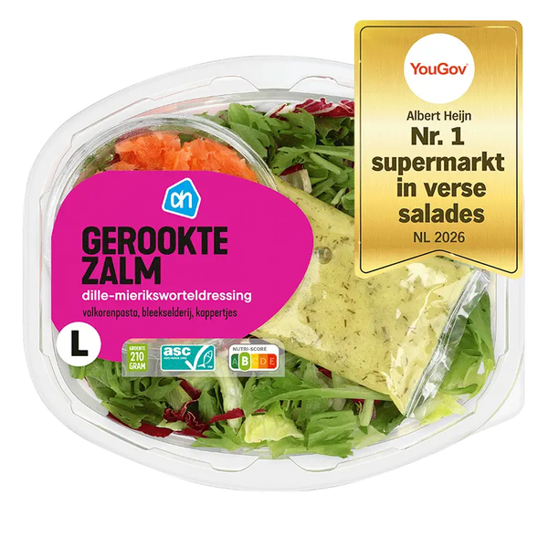 Mahlzeitensalat geräucherter Lachs