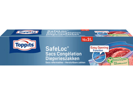 Toppits Safeloc diepvrieszakken 3 liter