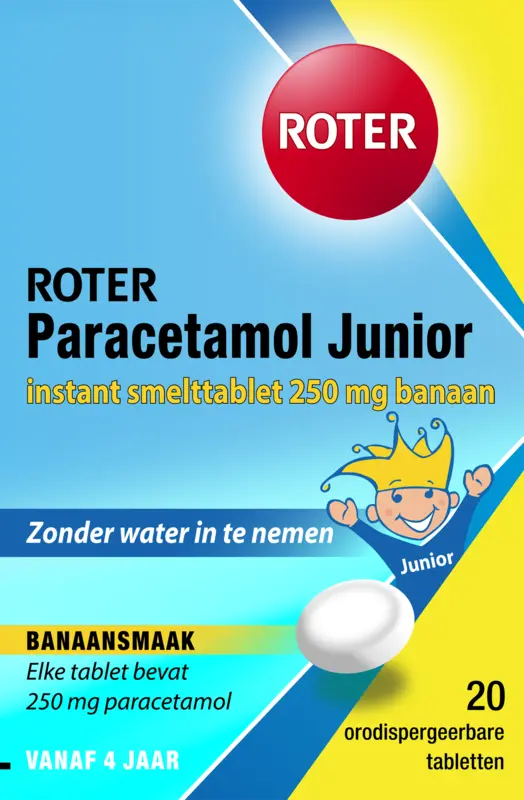 Roter Paracetamol junior 250 mg smelttabletten