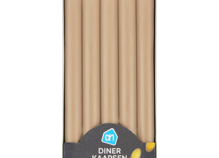 Dinerkaarsen beige 8 uur