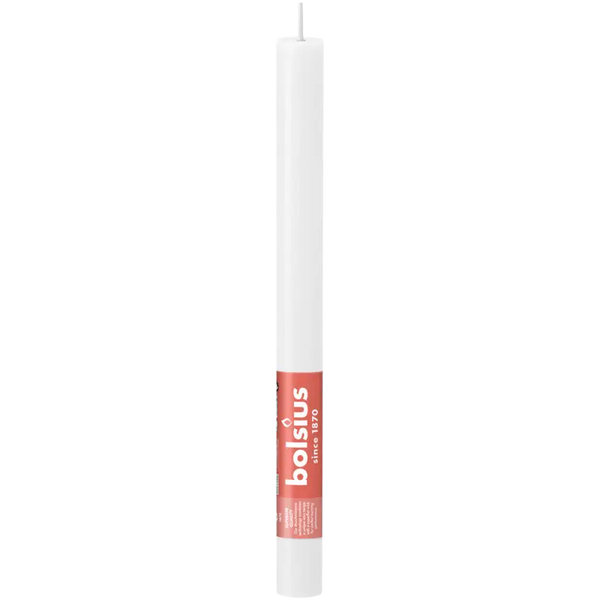 Bolsius Dinerkaars rustiek wit 27cm