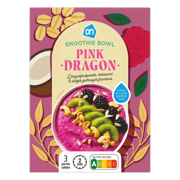 Smoothie bowl pink dragon