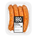 BBQ free-range chicken hot dog with cheese and bacon