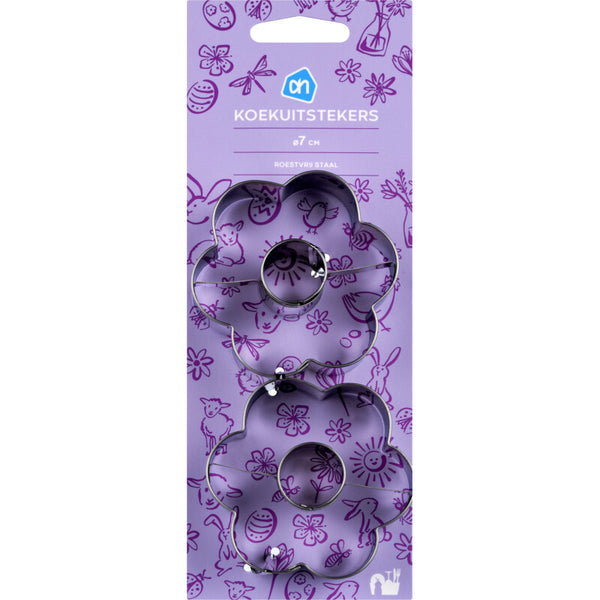 Koekuitstekers set bloem