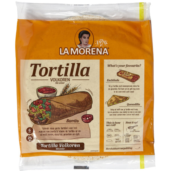 La Morena Vollkorn-Tortilla-Wraps groß