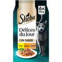 Sheba Délices du jour in saus kip & kalkoen