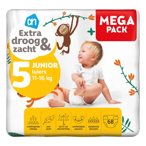 Extra dry and soft diapers size 5