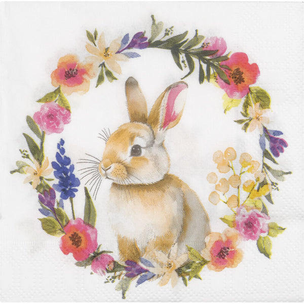 Servet haasje 24x24cm