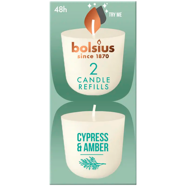 Bolsius Clean Light Cypress Amber Refill
